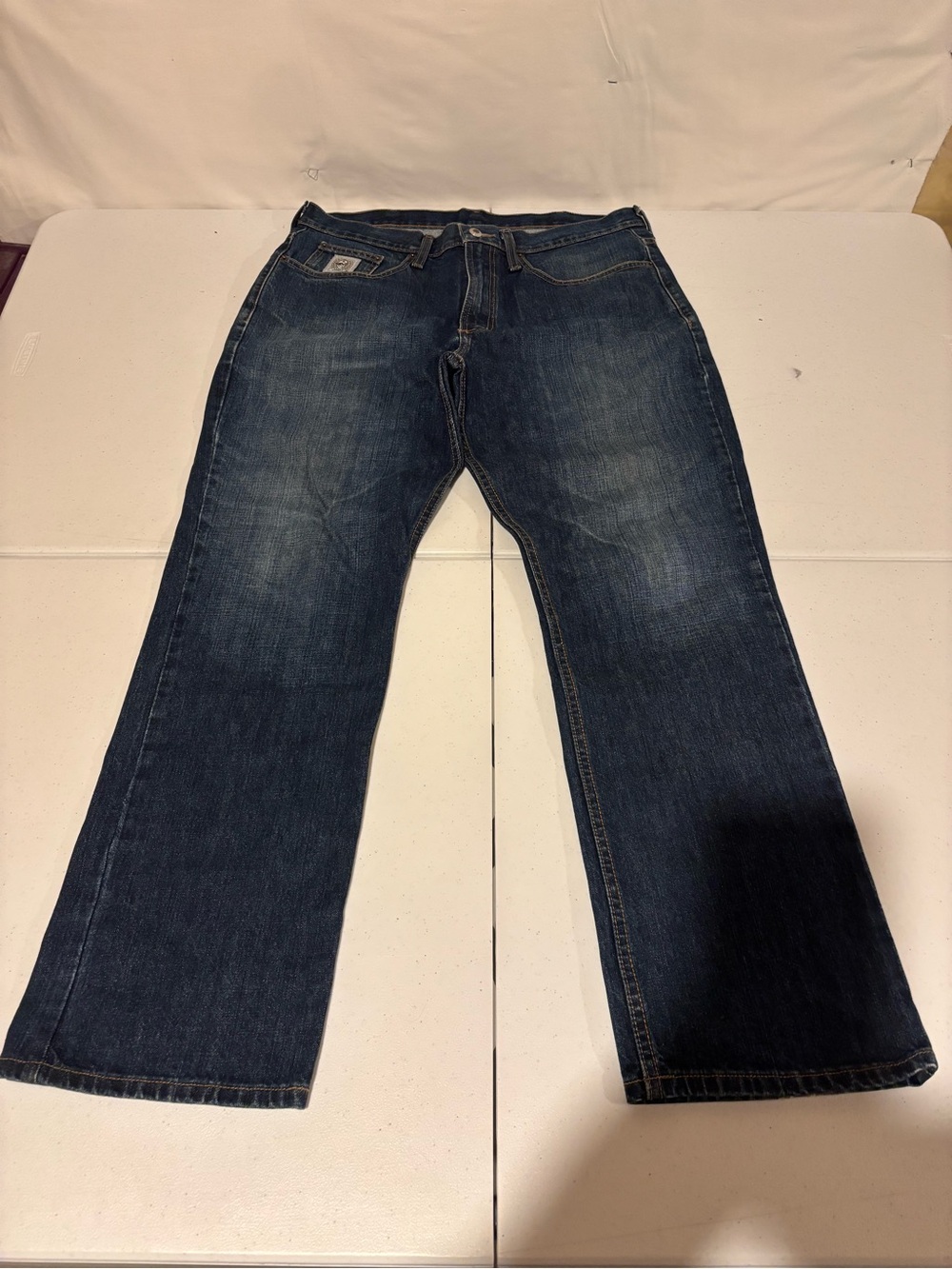 Cinch Men’s Size 36x32 Silver Label Straight Leg Western Blue Denim Jeans